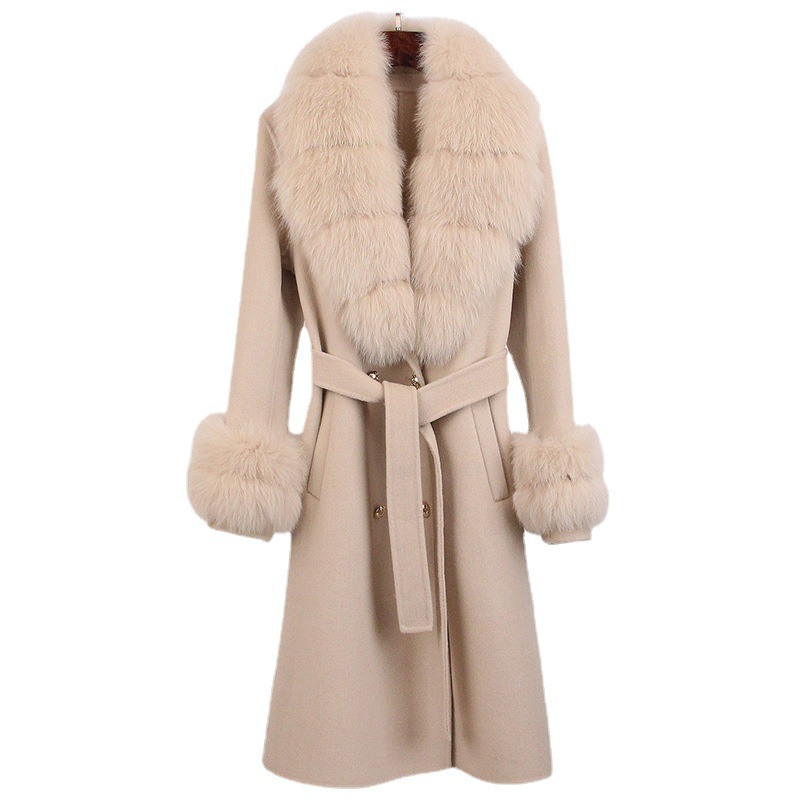Picture of Cashmere Wool Coat Coat Autumn and Winter Coat Women's High-end Double-sided Wool Coat Women's Fox Wool Collar