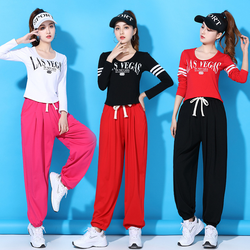 Tingzi Square Dance Costume Sports Suit Aerobics Dance Practice Group Spring and Summer Dancing Clothes Performance Clothes Women