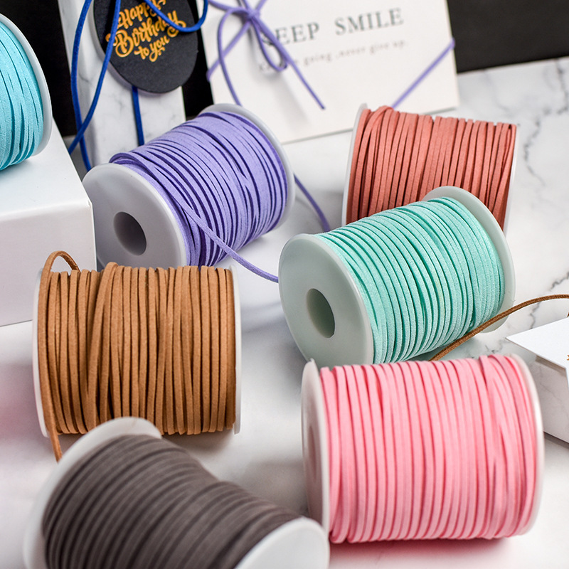 Korean Velvet Deerskin Cord DIY Deerskin Velvet Braided Rope Gift Box Decoration Suede Rope Cowhide Rope