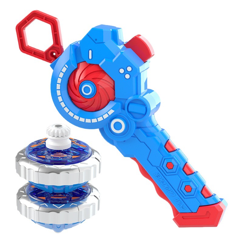 Children's Upgraded Superposition Gyro New Style Pull Rope with Light Alloy Rotating Primary School Student Double Layer Battle Boy Toy