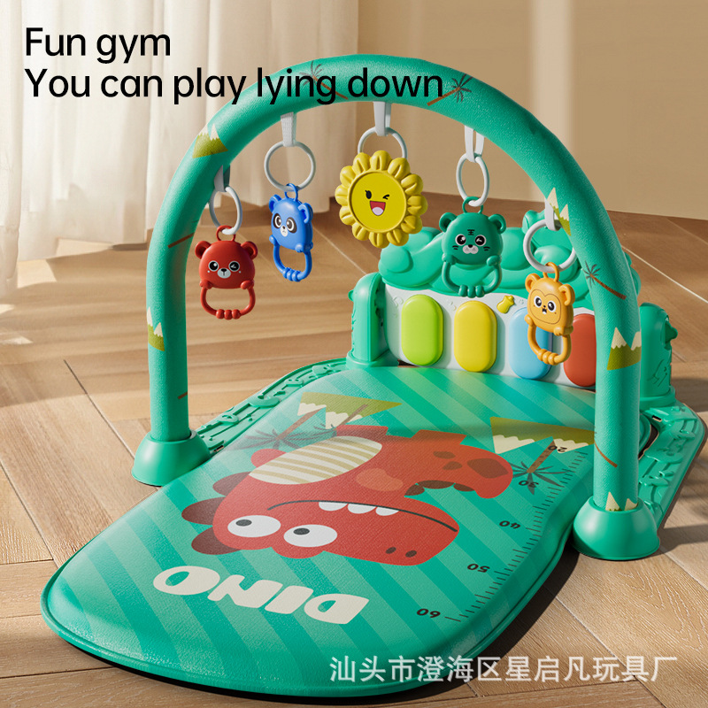 Cross-border Special for Baby Fitness Rack Toys 0-1 Years Old Baby Music Foot Piano Creeping Pad for Newborns