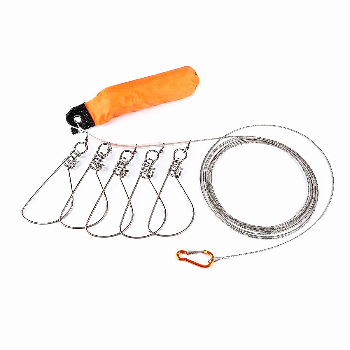 Luya Live Fish Buckle Lock Fish Set Portable Stainless Steel Fish Lock Buckle Fish Lock Fish Rope 5 Buckle Fishing Accessories