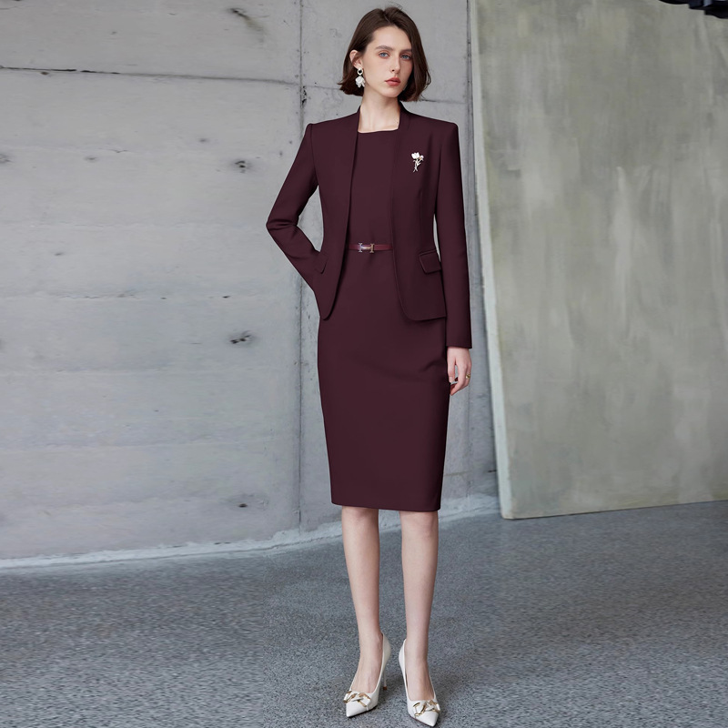 Picture of AD Ankora Red Suit dress Two-Piece Women's Business Wear 2024 New Civil Servant Work Clothes Autumn