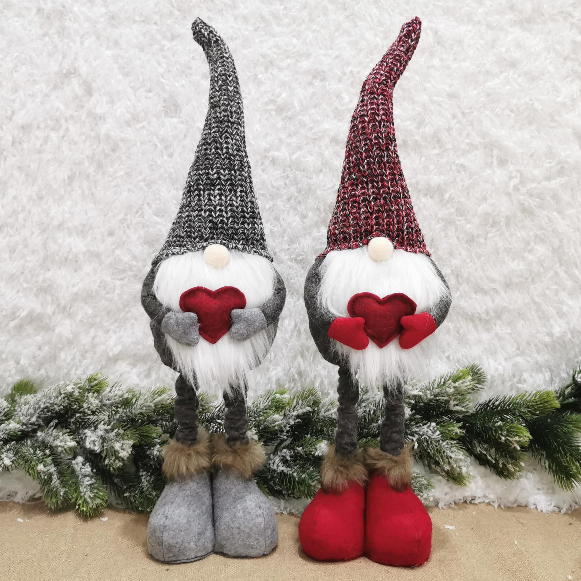 Valentine's Day Decorations Telescopic Knitted Faceless Doll Standing Posture Doll Nordic Christmas Doll Ornaments Spot Wholesale