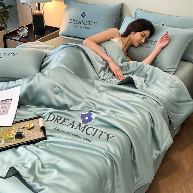 Picture of Summer quilted washed silk Tencel summer cool quilted air conditioning quilted ice silk summer quilted three-piece four-piece washable machine washable