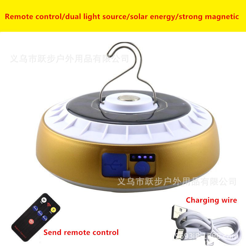 Outdoor super bright LED solar tent light outdoor camping light home power outage emergency light night market stall light bulb