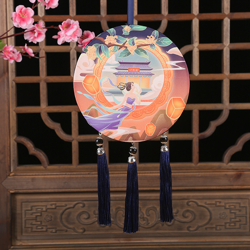 Picture of New Hanfu mid-autumn festival lantern diy handmade flowers and plants Lantern finished led Luminous lantern ancient style portable palace lantern