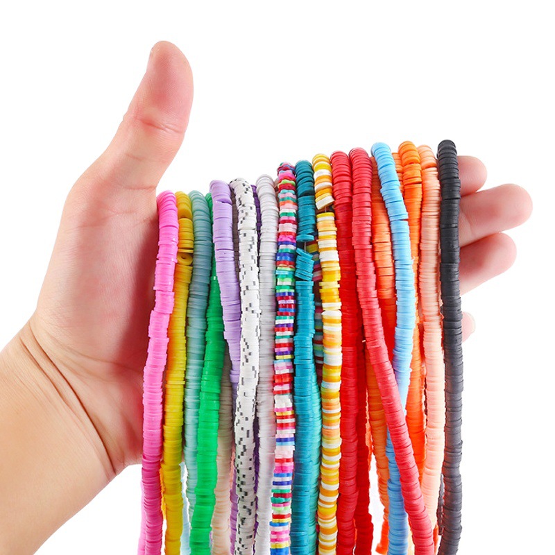 Picture of Jewelry Accessories Color Soft Ceramic Beaded Handmade diy Handmade Material Bracelet Necklace Bracelet Bead Spacer