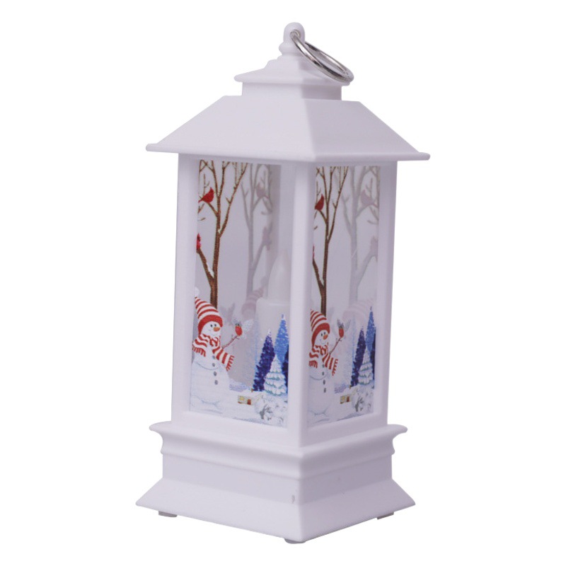 Cross-border wholesale Christmas wind lamp LED electronic candle lamp night light Christmas gift decoration desktop ornaments