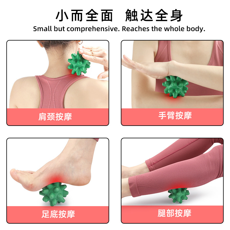 Picture of Hedgehog Massage Ball Plantar Relaxation Roller Ball Stimulation Massager Yoga Massage Fitness Handheld Fascia Ball