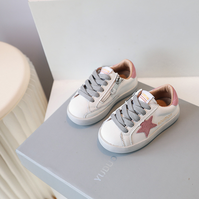 Picture of Children's sneaker 2025 Spring and Autumn Girls' White Shoes Men's Infant Dirty Shoes Baby Toddler Shoes Children's Board Shoes