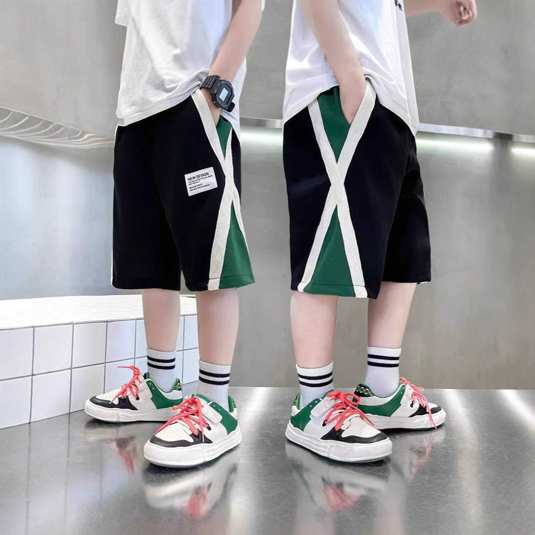 Picture of Summer New Boys' Shorts Children's Pants Loose Thin Little Boy's Summer Pants Five-point Pants Knitted Handsome