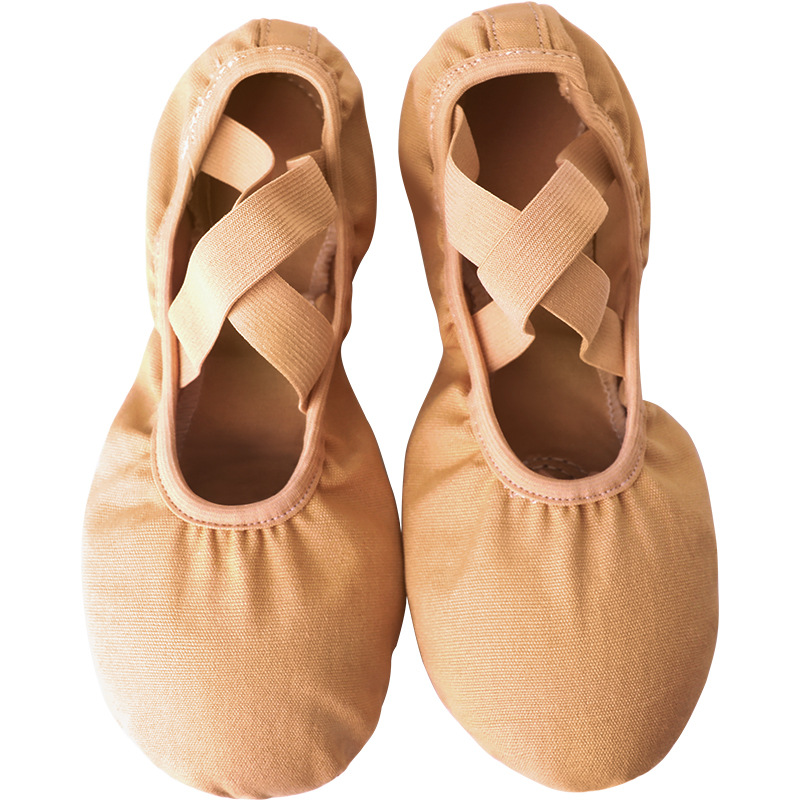 Picture of Dance shoes women's soft bottom exercise shoes drawstring-free stretch children's women's yoga shoes body Chinese dance shoes cat claw shoes