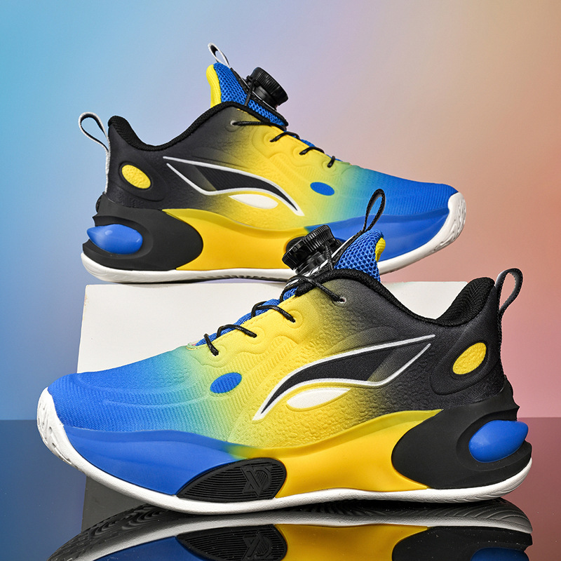 Children's Basketball Shoes, Boys' Sports Shoes, 2025 New Autum Mesh Breathable Non-Slip Shock-Absorbing Professional Training Running Shoes