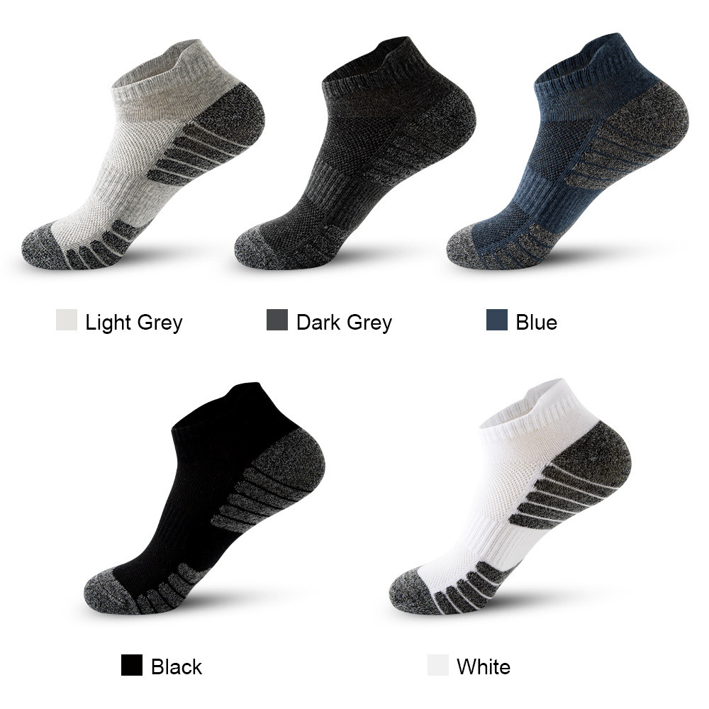 Socks Men's Short Socks Summer Thin Cotton Socks Breathable Deodorant Mesh Men's Sports Running Socks Cross-Border Socks Wholesale