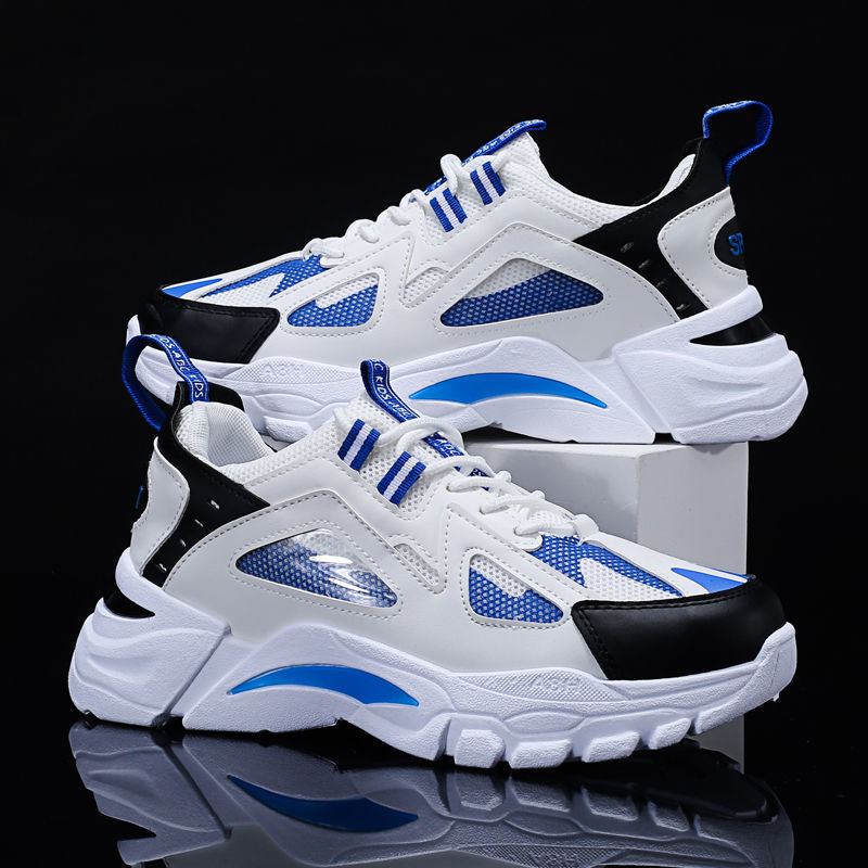 Foreign Trade Cross-border Men's Shoes Spring New sneaker Men's Fashionable Casual Mesh Shoes Breathable Running Torre Shoes for Men