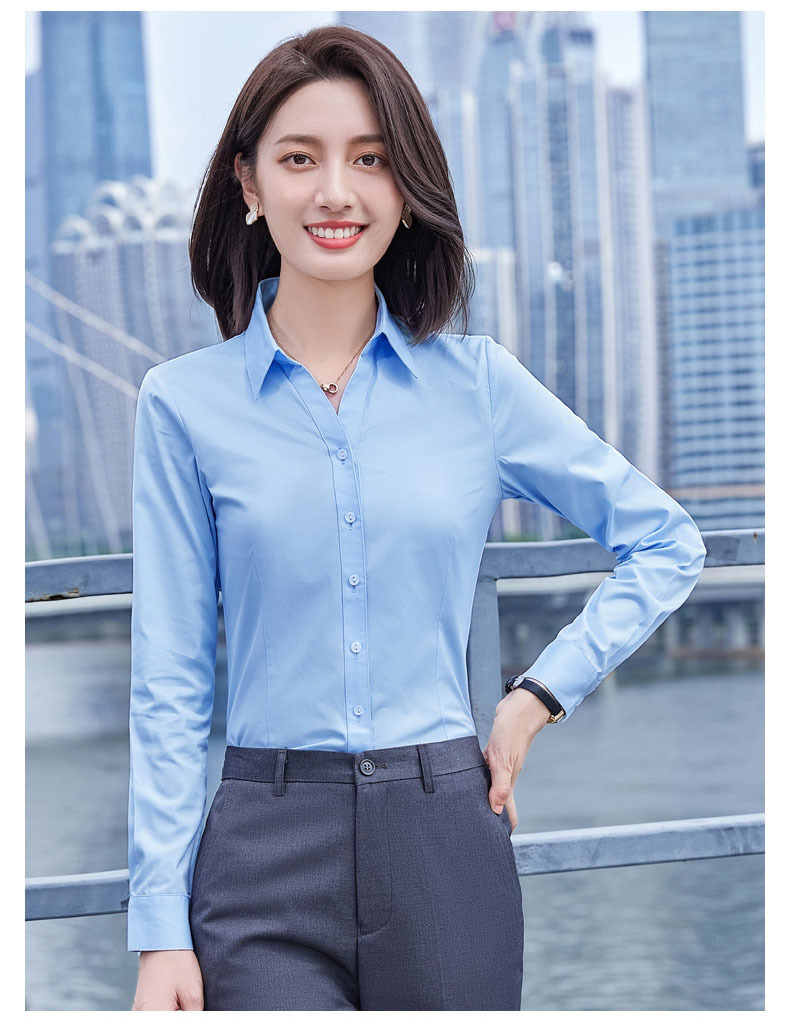 Picture of Women's Civil Servant Interview Application Professional Work Clothes White Shirt Women's Short-Sleeved Shirt College Students Slim and Elegant
