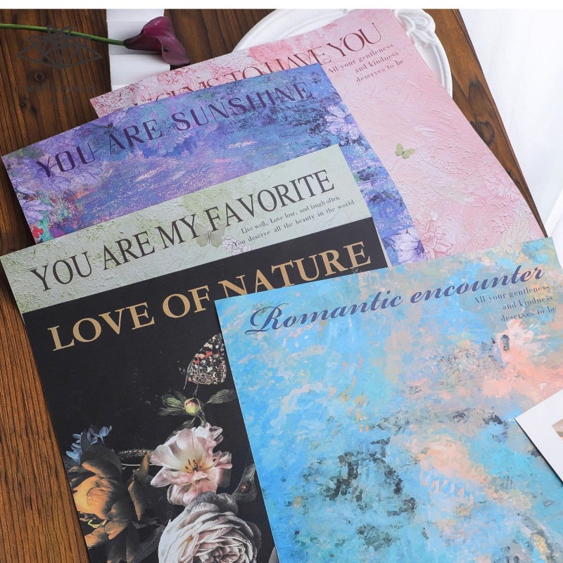 Yitong Ximeng Garden Oil Painting Style Floral Wrapping Paper Chinese Valentine's Day Bouquet Art Package Flower Paper Bouquet Packaging Materials