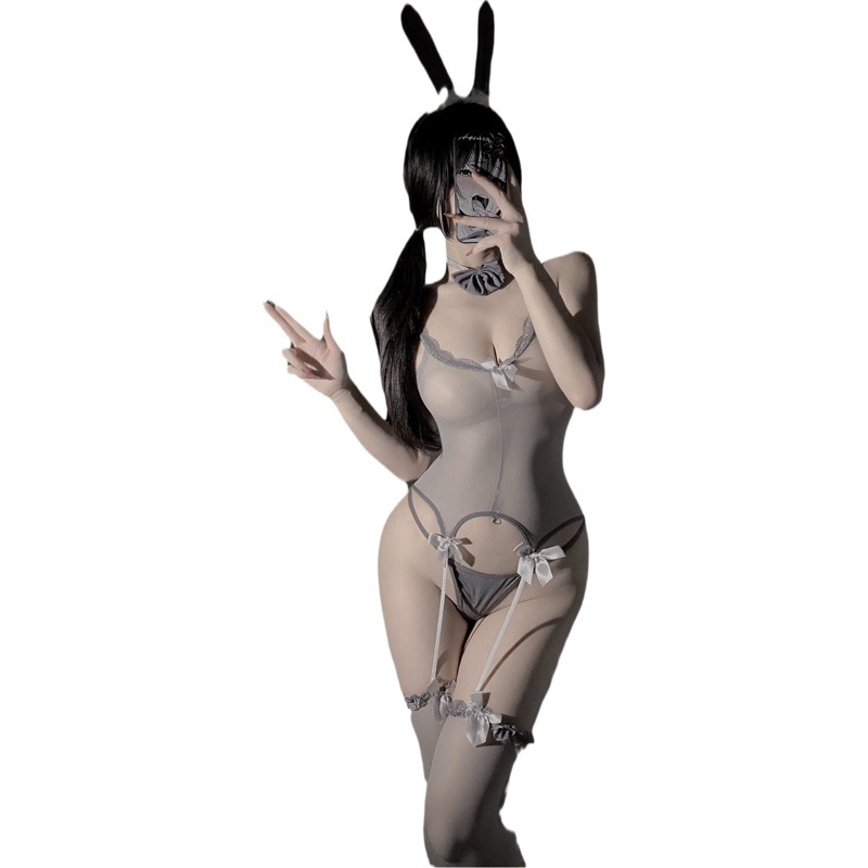 Shuoyao sexy lingerie sexy free temptation bunny uniform sexy stockings garter stitching mesh 1097