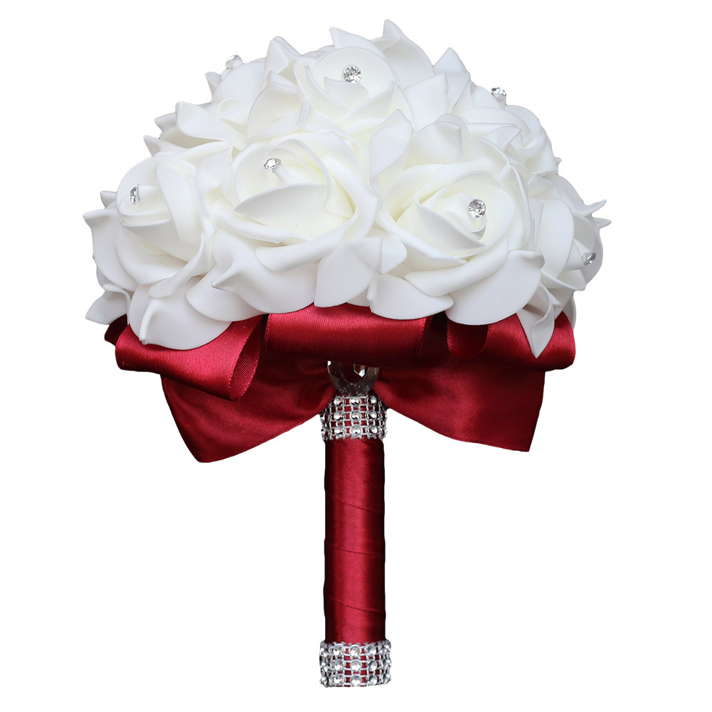 Large Korean European and American Wedding Supplies Bride Holding Flower Simulation Bouquet PE Foam Wedding Holding Flower W2017D
