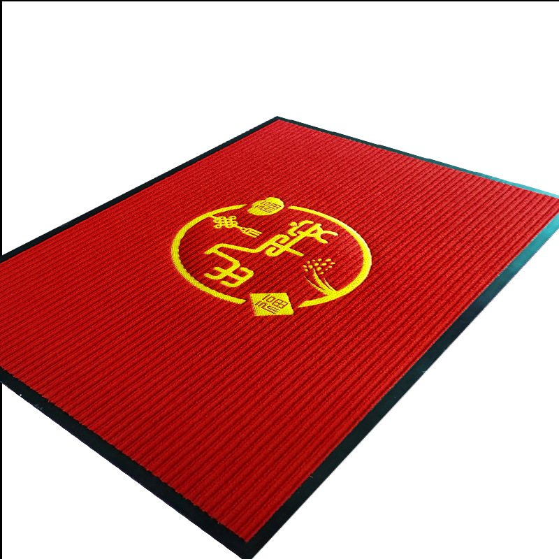 Picture of New Chinese Style Floor Mat Entrance Carpet Welcome Absorbent Door Mat Shop Hotel Entrance Striped Entrance Door Mat