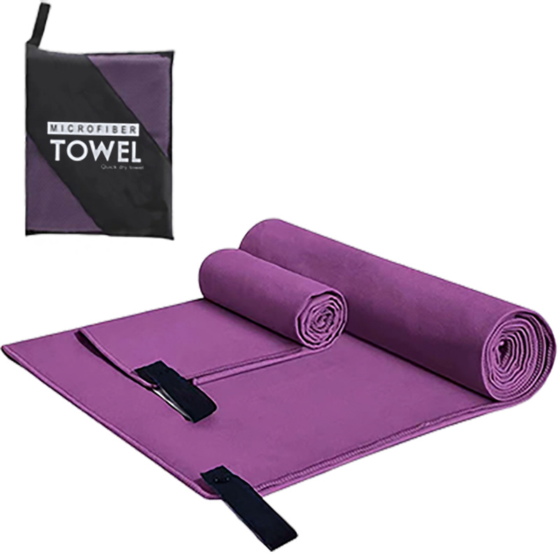 Picture of Quick-Drying Beach Towel Multi-Color Portable Quick-Drying Fitness Sports Towel Outdoor Beach Towel Mesh Bag