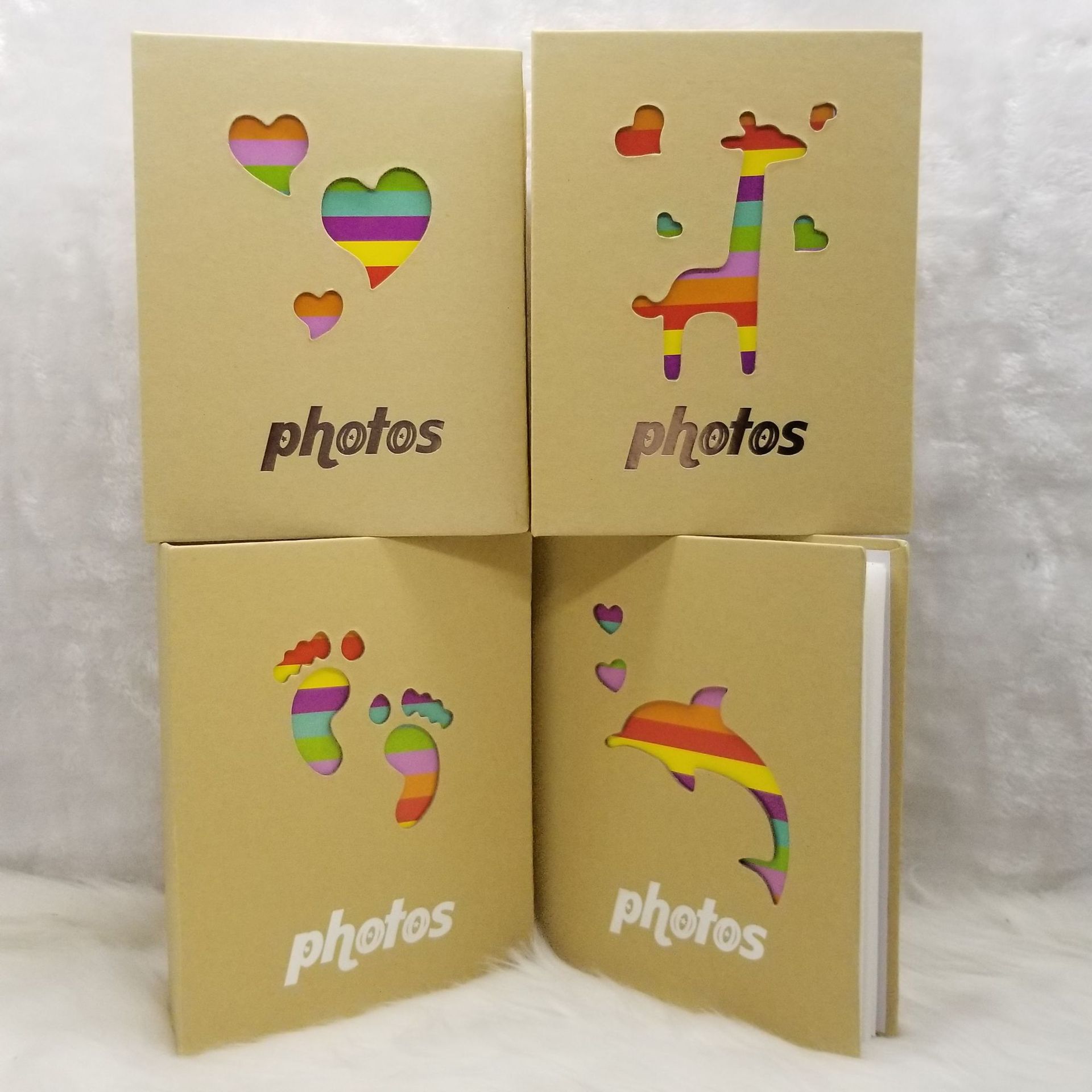 Zhenyu Brown Packing Paper 4R 6 Inches 100 Sheets Pocket Photo Album Home Cut Out Photo Album Spot Wholesale Cross-Border
