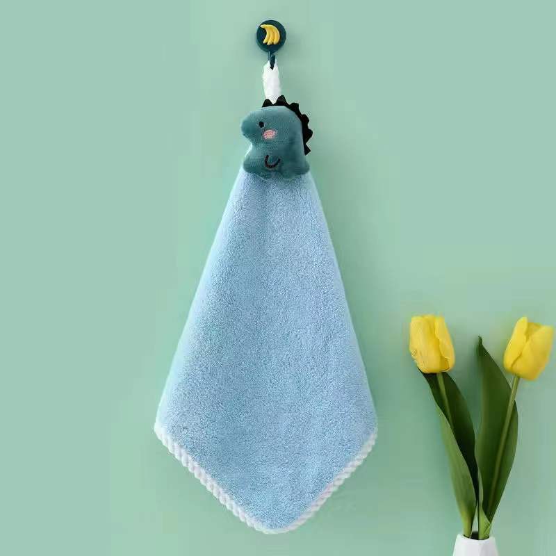Picture of Hand Towel Hanging Cartoon Hand Towel Coral Velvet Thickeneded Water-Absorbent Non-Stinky Hand Towel Handkerchief Souvenir