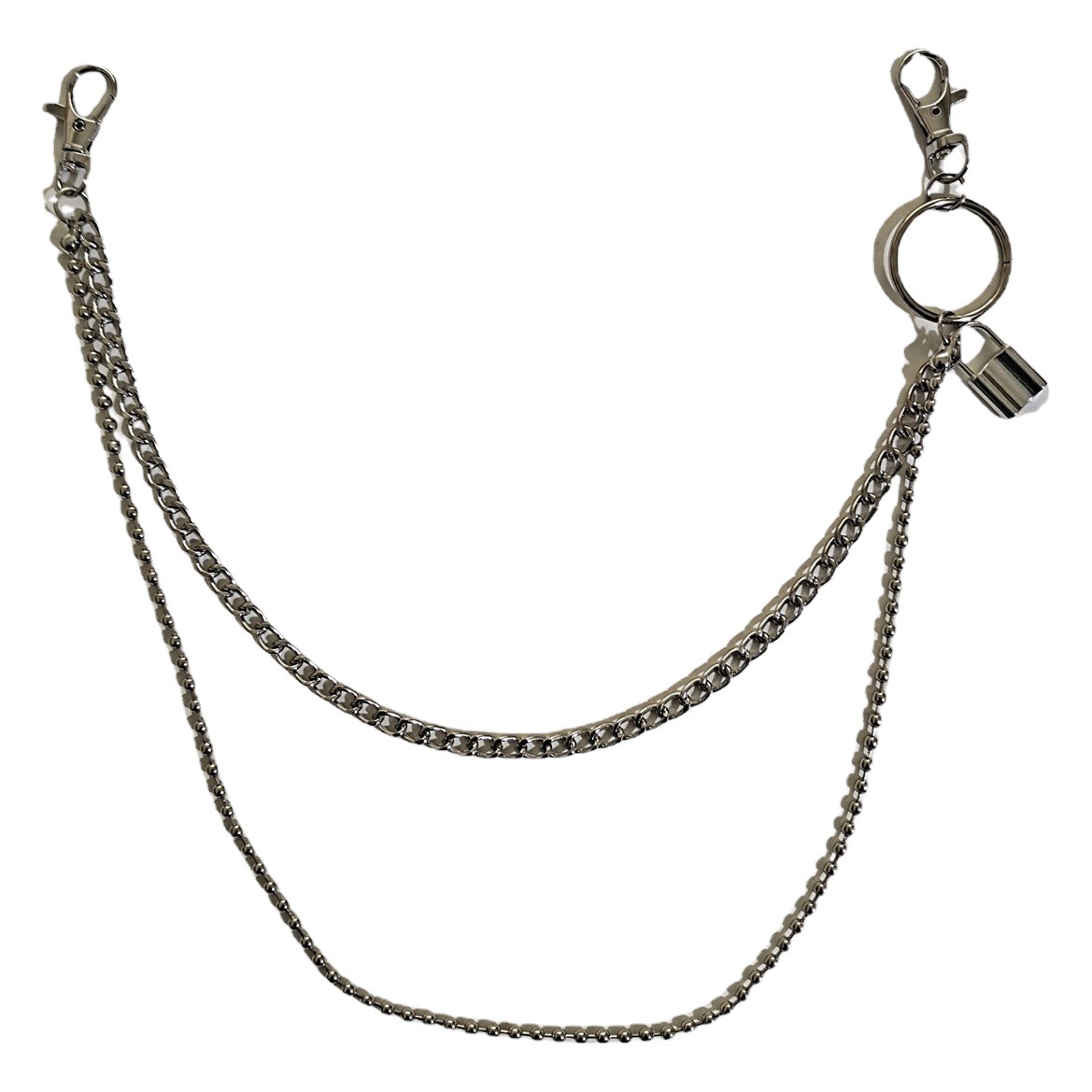 European and American Cross-border Jewelry Fashion Street Photography Multi-layer Metal Ring Lock Waist Chain Women's JK with Skirt Shorts Pants Chain