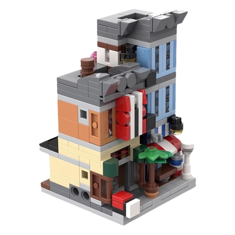 Compatible with Lego MOC-105444 miniature scene building Street View model mini detective agency puzzle assembling building blocks