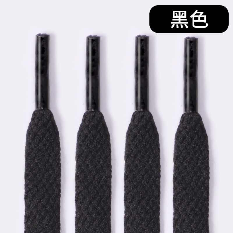 Picture of Wild elephant shoelaces wholesale single flat sneaker canvas basketball board shoes powder black gray color white shoelace rope a pair