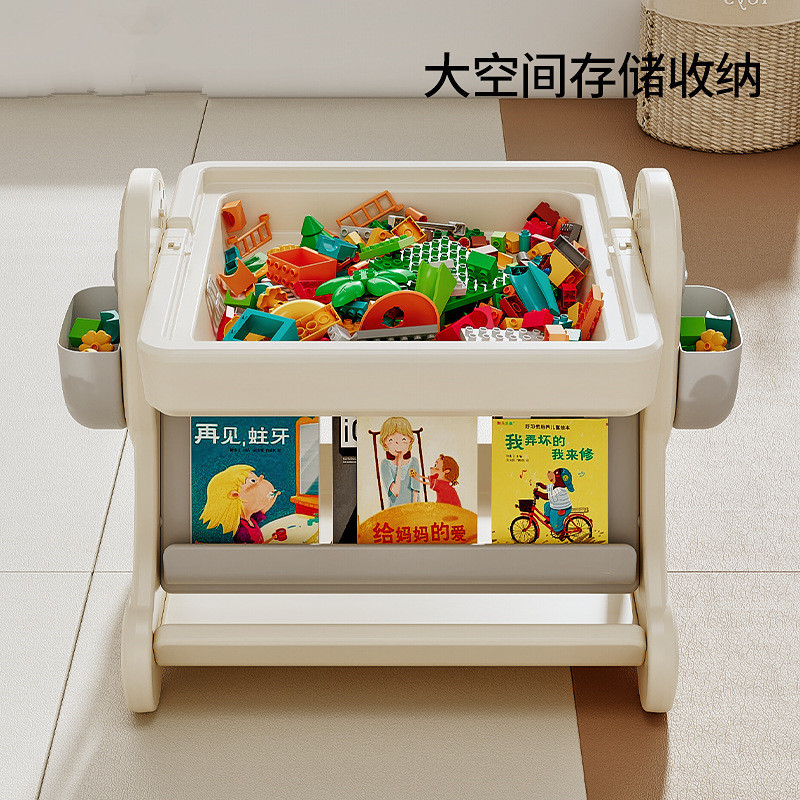 Picture of Babyviva Kidsren's Building Block Learning Table Multi-Functional Building Block Table Game Table Toy Table Chair Early Education Puzzle
