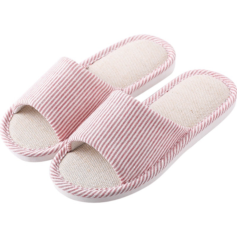 Linen Sandals for Women Summer Indoor Silent Non-Slip Home Couple Home Indoor Cotton and Linen Men's Comfortable