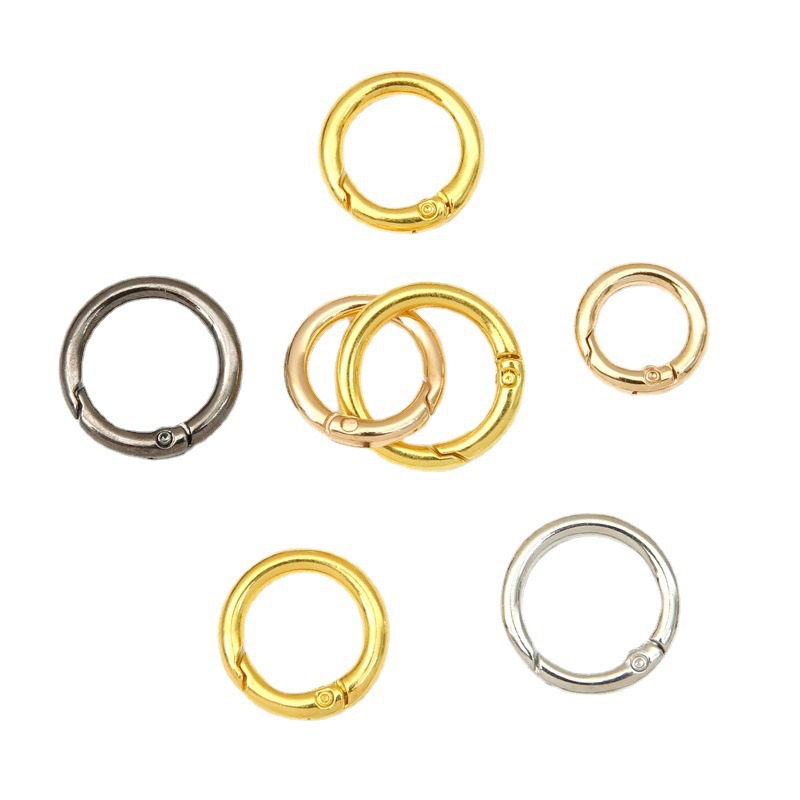 AliExpress Alloy Open Spring Ring Round Buckle Open Ring Keychain Bag Small Pendant DIY Creative Round Buckle