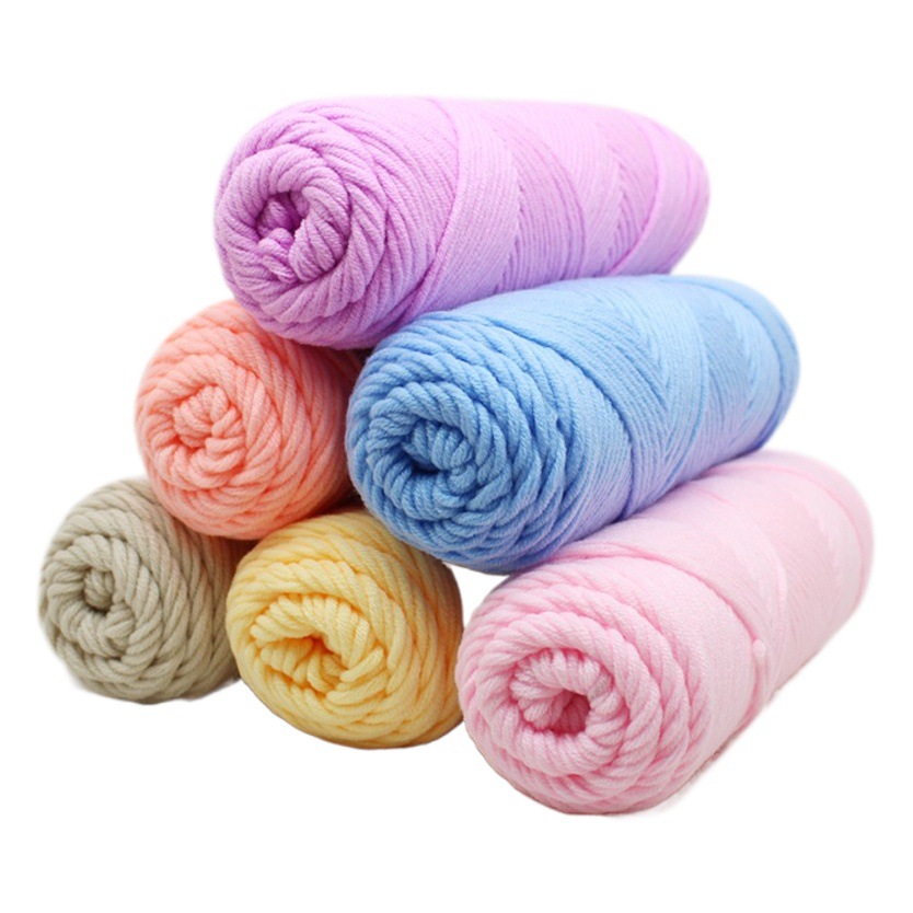 Lover cotton woven scarf thread coarse wool milk cotton baby thread stick needle thread wholesale 60 color hot sale