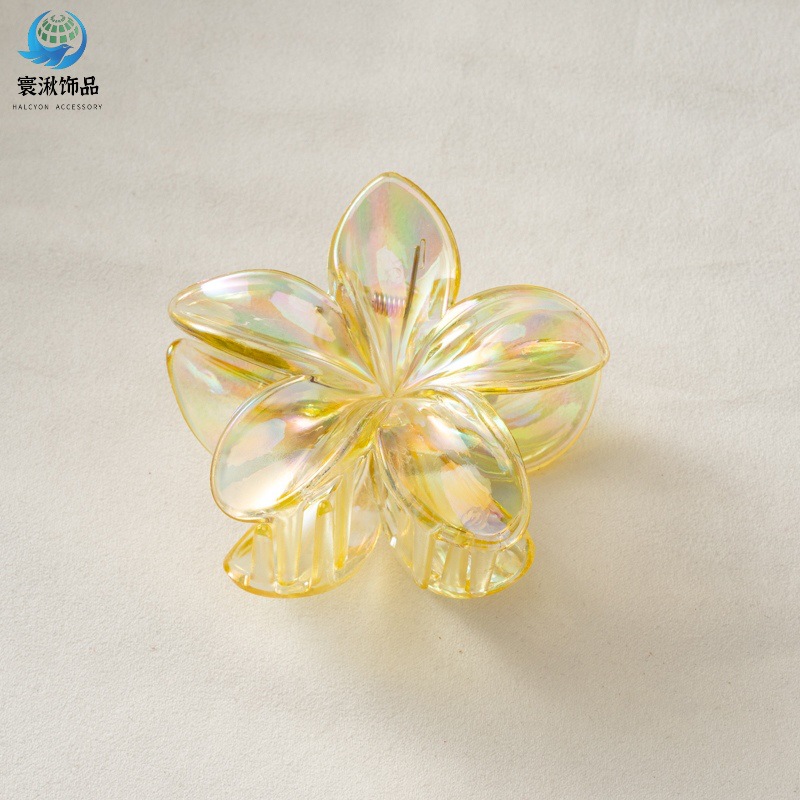 Picture of Cross-border egg flower clip large high-grade gradient Flower hairpin back head updo ponytail shark clip headdress