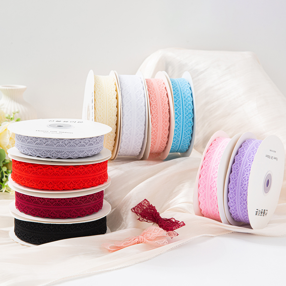 Lace Ribbon Cake Ribbon Handmade DIY Butterfly Festival Flowers Flower Packaging Belt 50 Size Lace Ribbon