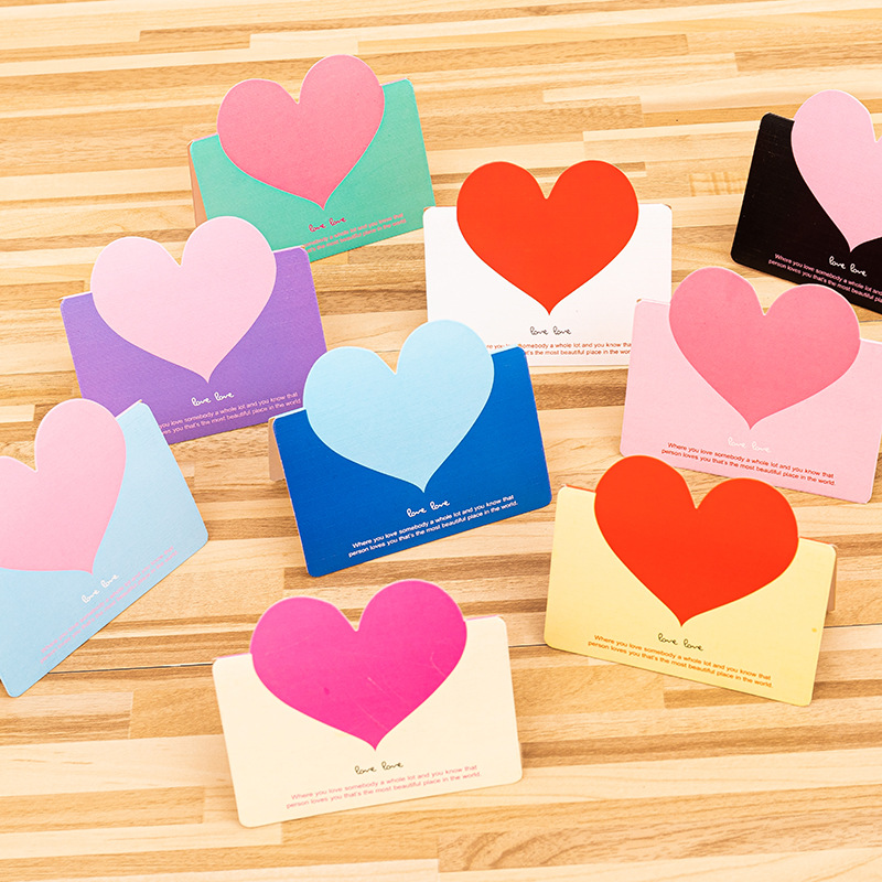 Picture of Cross-border South Korea Creative Universal Love Greeting Card Christmas Valentine's Day Small Card Birthday Tanabata Blessing Message Card