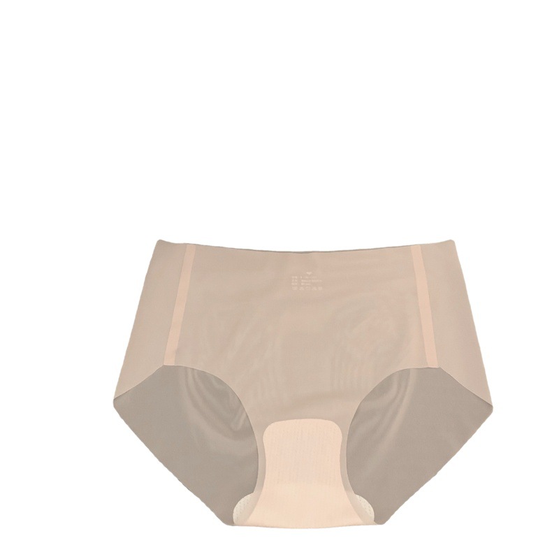 Summer ultra-thin ice silk seamless underwear women's pants mask pants bare feeling breathable mid-waist cotton crotch quick-drying light silky