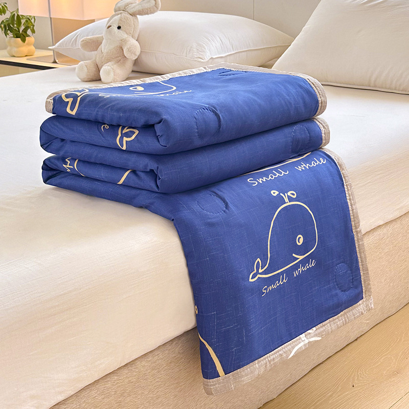 Picture of 2025 New Non-pure Cotton Summer Cool Quilt Pure Cotton Cotton Air-conditioning Quilt Summer Quilt Summer Thin Quilt Core Machine Washable