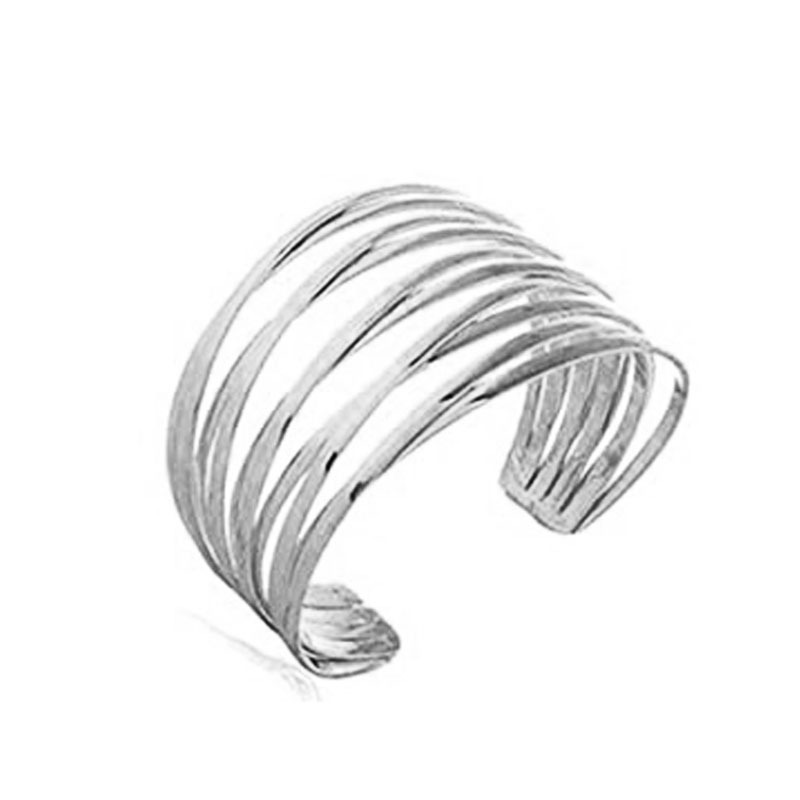 Picture of Cross-border Hot Selling European and American Kwa Hollow Metal Pattern Iron Open Bracelet Personalized Wire Punk Bracelet Set
