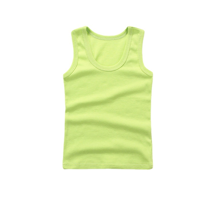 Picture of Children's vest Pure Cotton Boys' I-shaped hurdle girls' small sling children's underwear summer girls' base