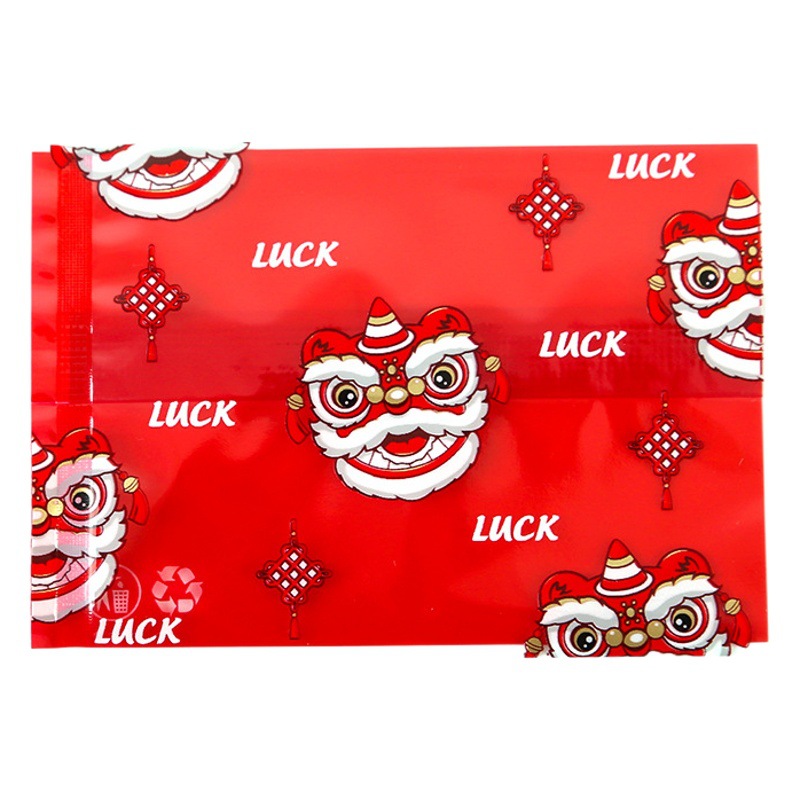 2025 Snowflake Crispy Packaging Bag New Year Nougat Candy Bag Baked Milk Cake Biscuits Finished Small Packaging Machine Sealing Bag