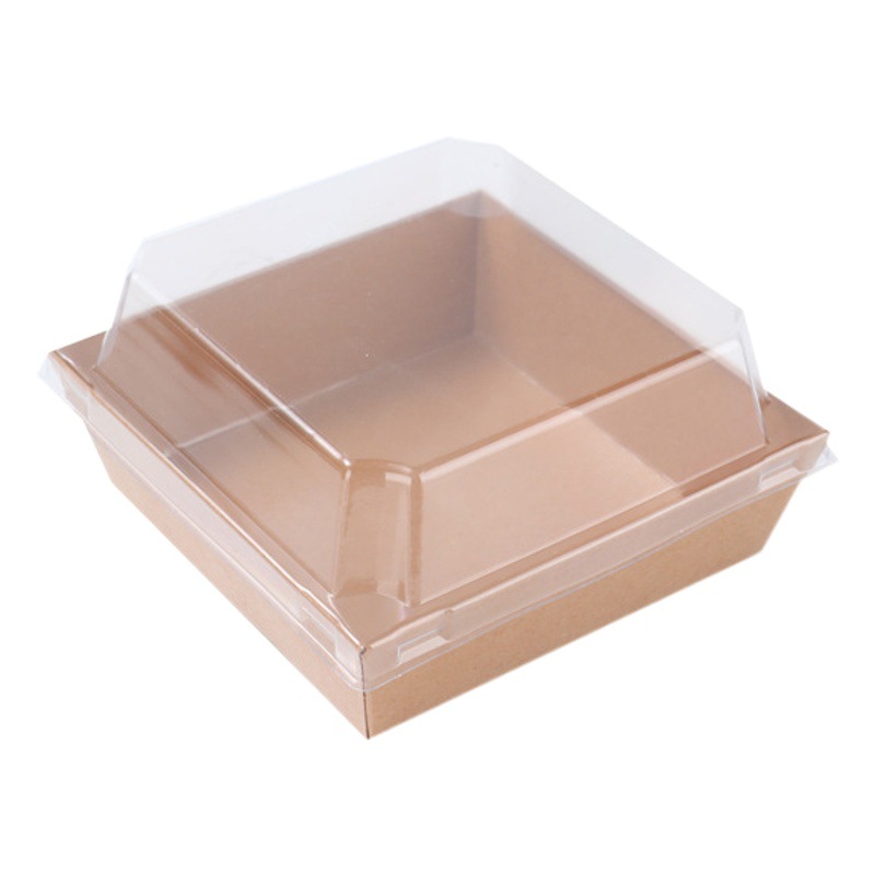 Cross-border sandwich packaging box wholesale cake baking packaging white box heaven and earth cover square snow mei Niang paper plastic box