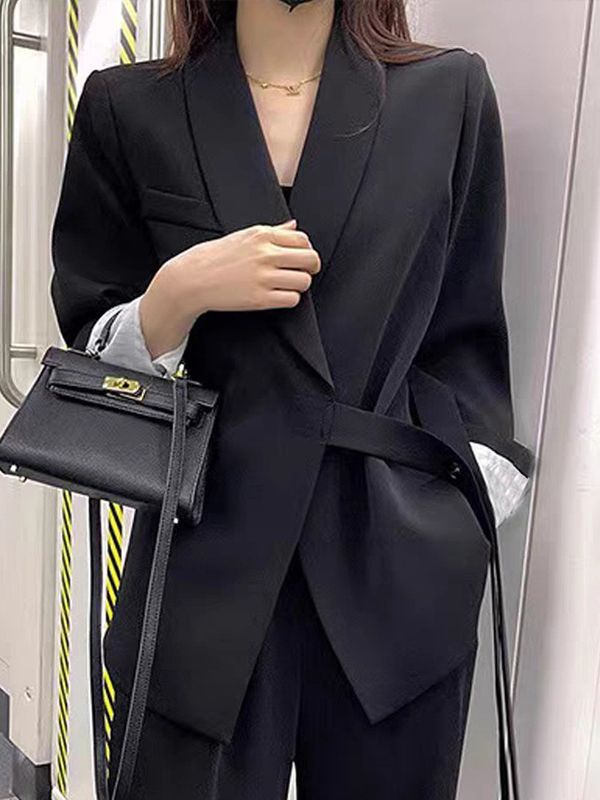 Picture of Pink Suit suit Women's 2024 Spring New Design Sense Niche Elegance Suit Wide Leg Pants Two-Piece Set