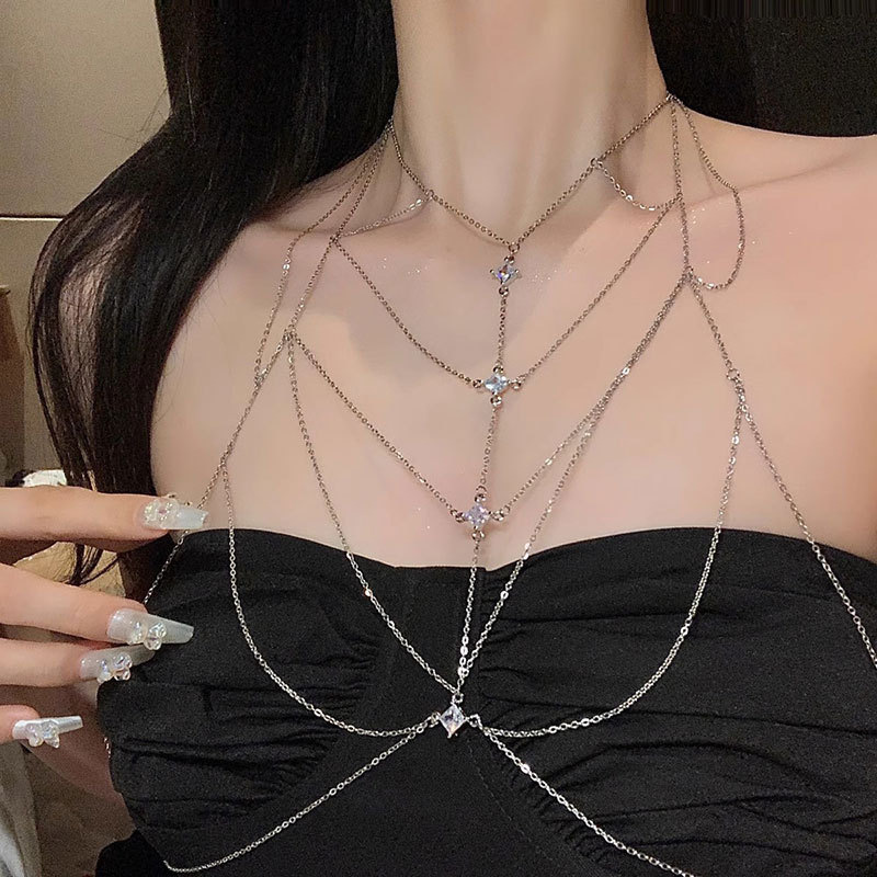Picture of European and American Cross-Border New Pearl Body Chain Fashionable Clavicle Chain Ins Accessible Luxury Style Pearl Hot High-End Chest Chain