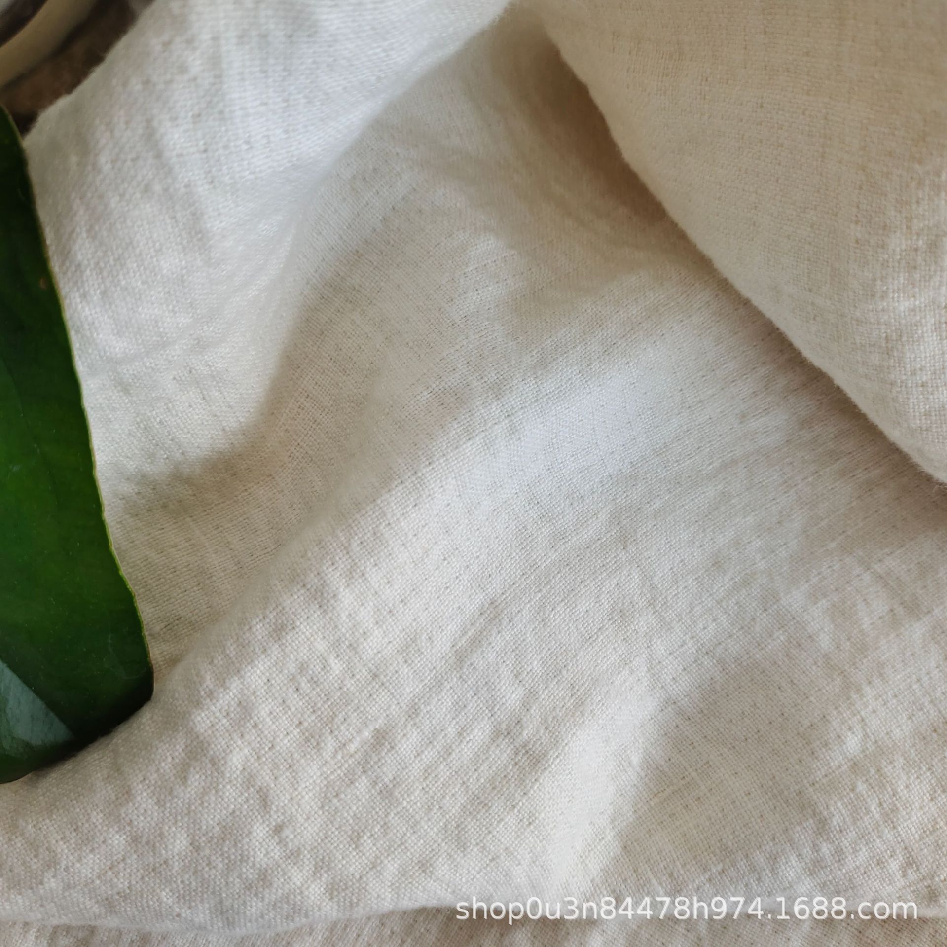 Linen double layer white blanket fabric 280cm extra wide linen 400GSM above linen wide cloth