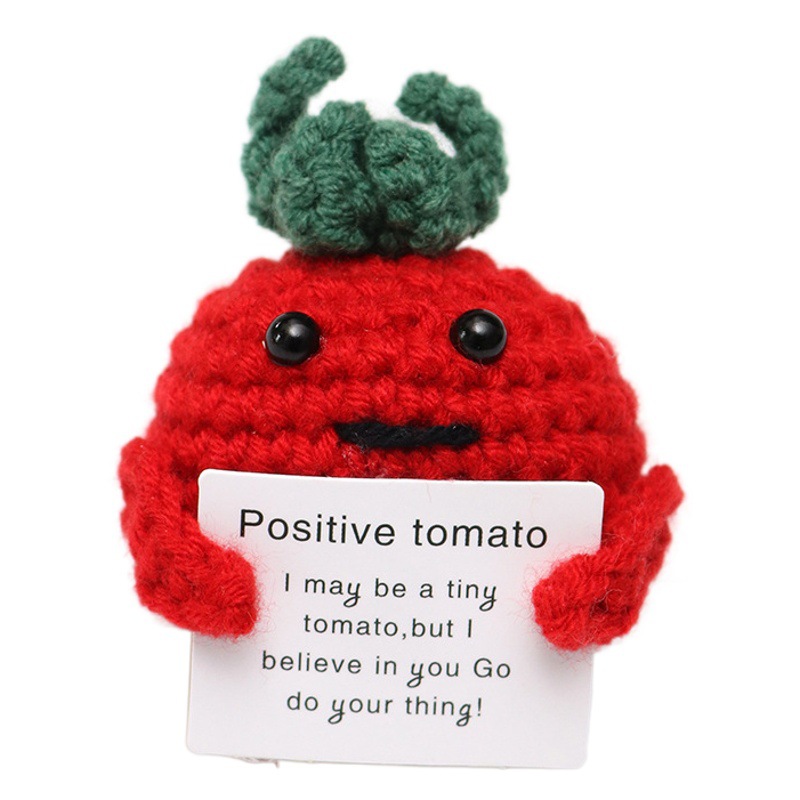 Cross-Border Hot-Selling Wool Crochet Positive Energy Potato Knitted Wool Cucumber Positive Energy Wool Crocheted Doll Finished Product