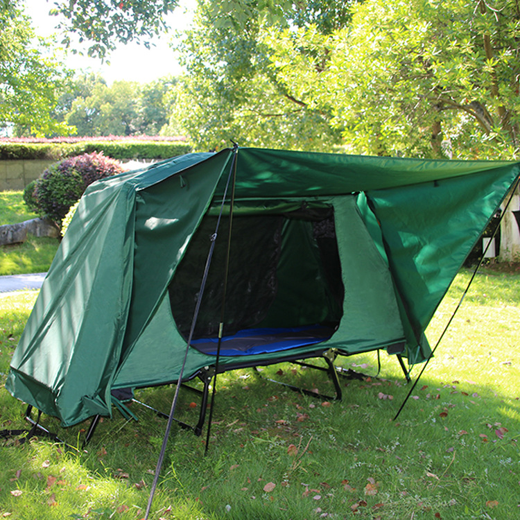 Picture of Outdoor camping tent thickened Oxford cloth warm off-ground tent single double fishing off-ground tent