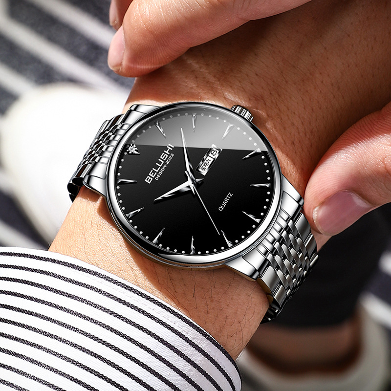 Picture of Bellows wholesale watch men's watch business stainless steel band waterproof men's watch fashion watch men's quartz watch